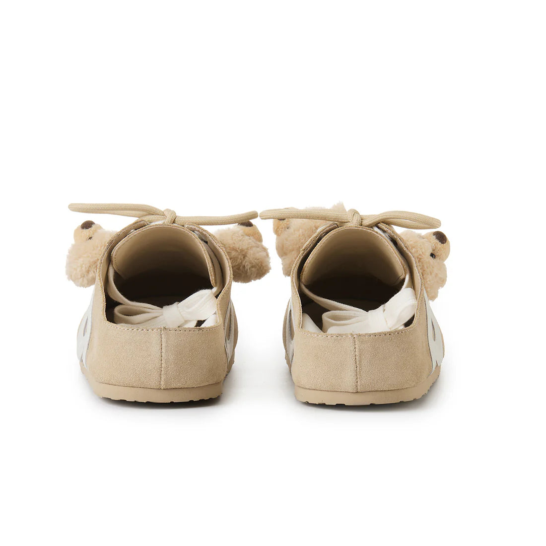 13DE MARZO Plush Bear Mules Sand