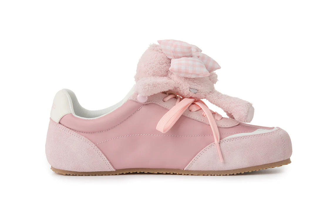 13DE MARZO Bear Plush Sneakers Pink
