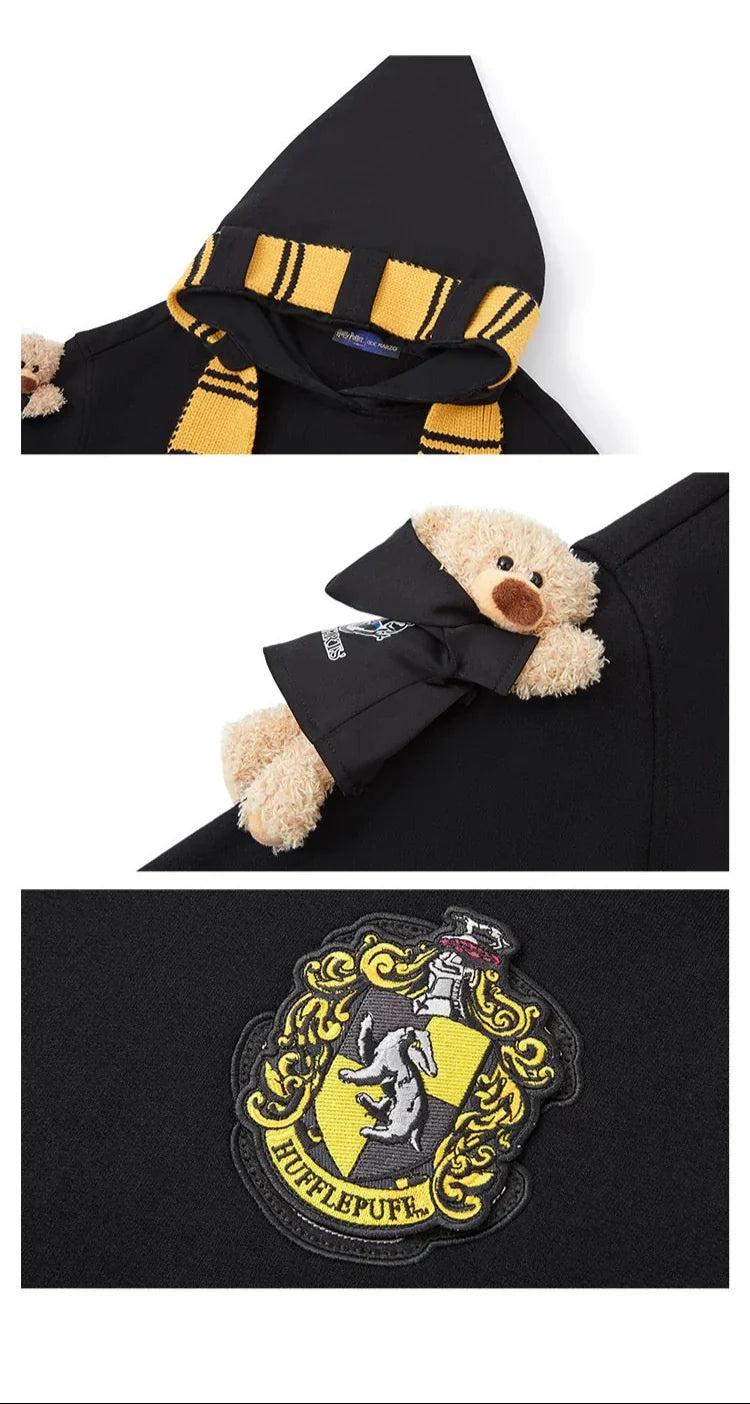 Harry Potter × 13DE MARZO Hogwarts Four Houses Bear Scarf Sweater