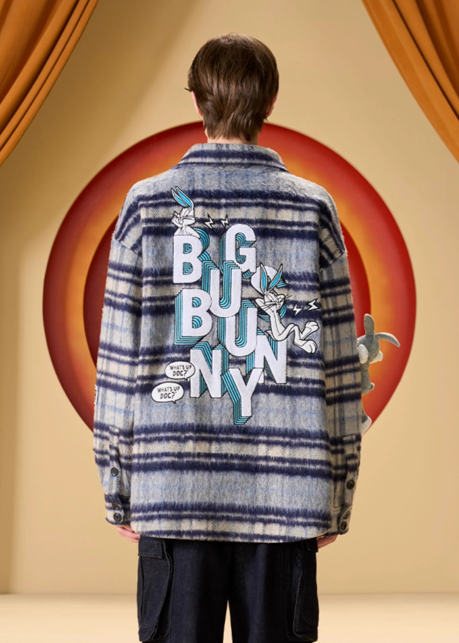 13 DE MARZO BUGS BUNNY'S PLAID SHIRT JACKET