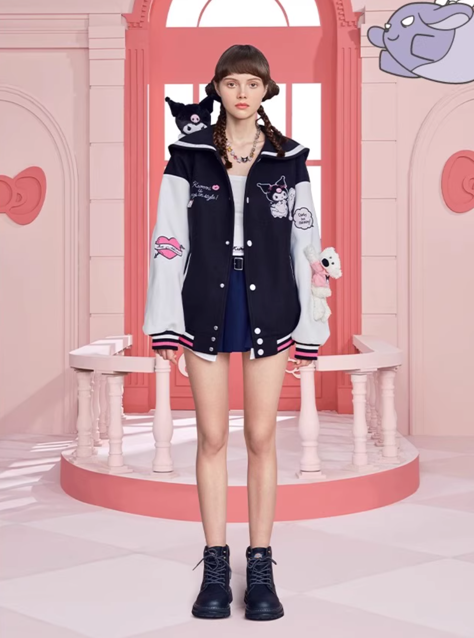 13 DE MARZO KOUROMI BEAR SAILOR BASEBALL JACKET