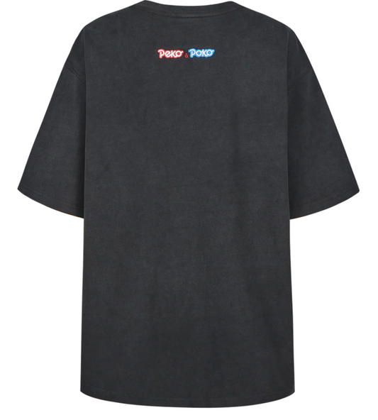 13 DE MARZO PEKO SWEETS BEAR WASHED T-SHIRT BLACK