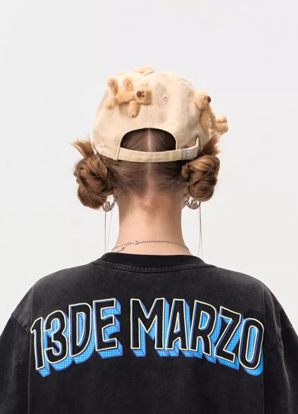 13 DE MARZO Multi Bear Denim Cap
