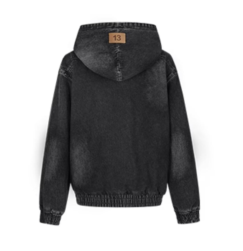 13DE MARZO LAY'S FLAVOR BEAR DENIM HOODIE