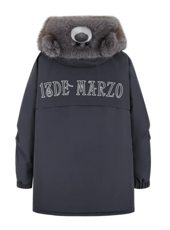 13DE MARZO Doozoo Parka Down Jacket Grey