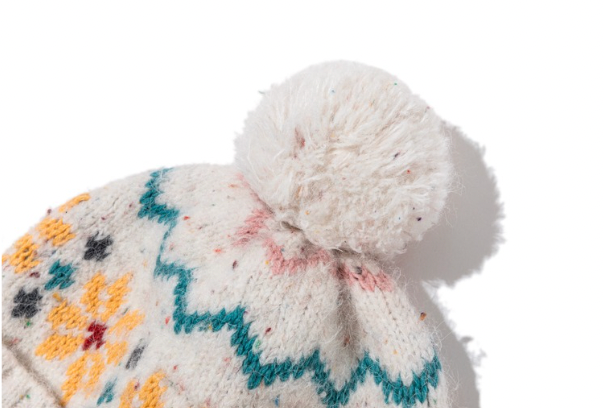 13DE MARZO Fair Isle Bear Beanie