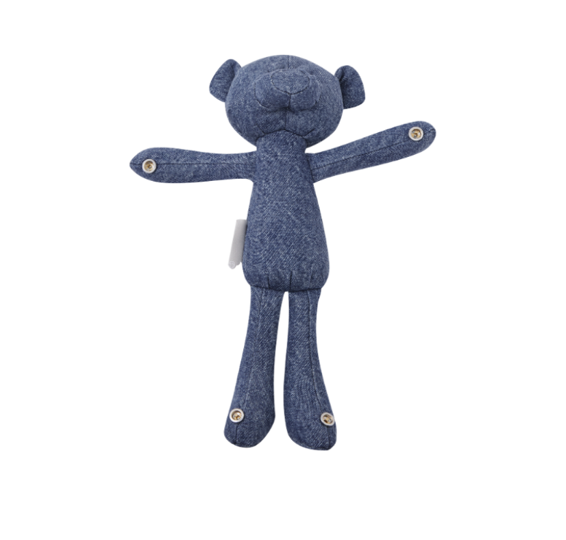 13DE MARZO Bear Denim Jacket Tote Bag Blue