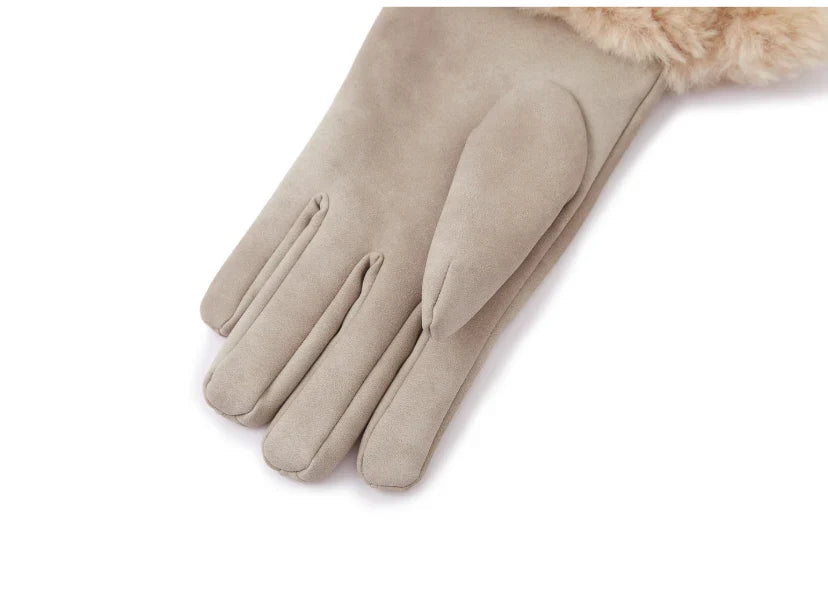 13DE MARZO Bear Cuff Gloves Brown