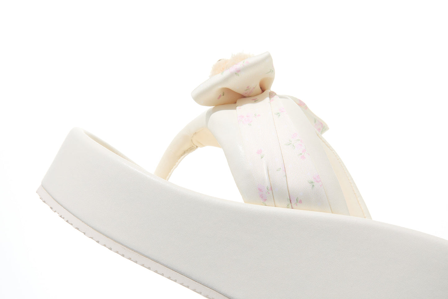 13DE MARZO Floral-print Wedge Sandals Pink
