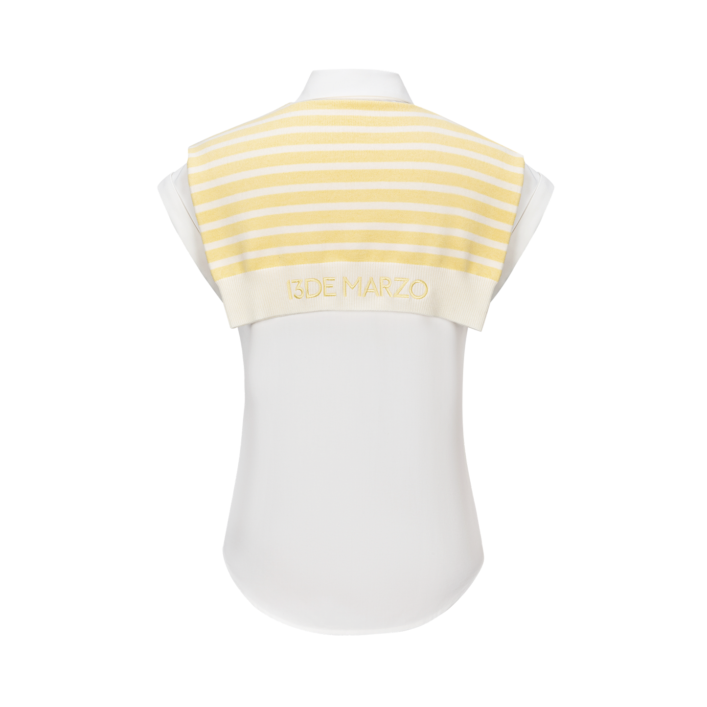 13DE MARZO Golf Shirt Two-Piece Set Yellow