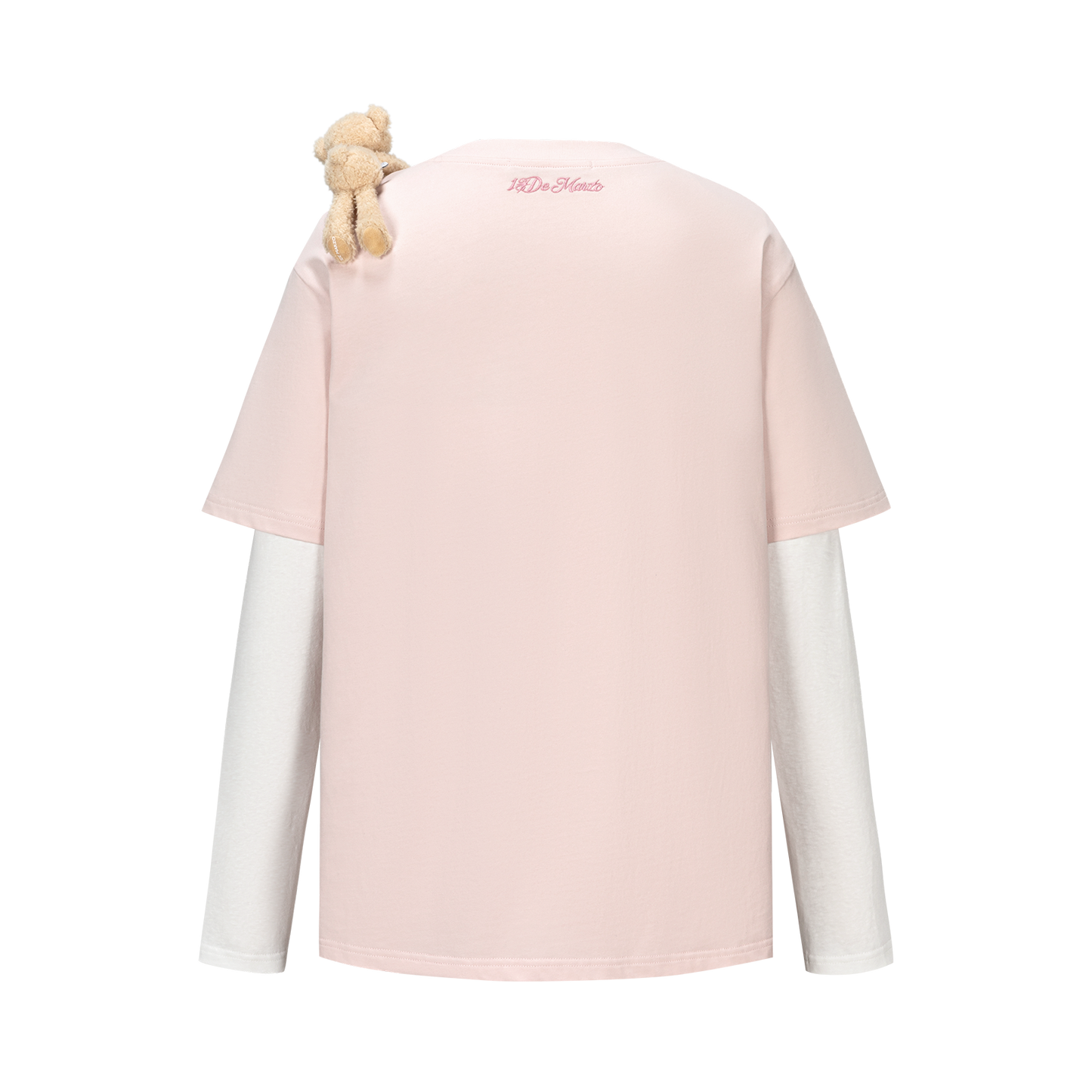 13DE MARZO Luminous Bear Sketch T-shirt Pink