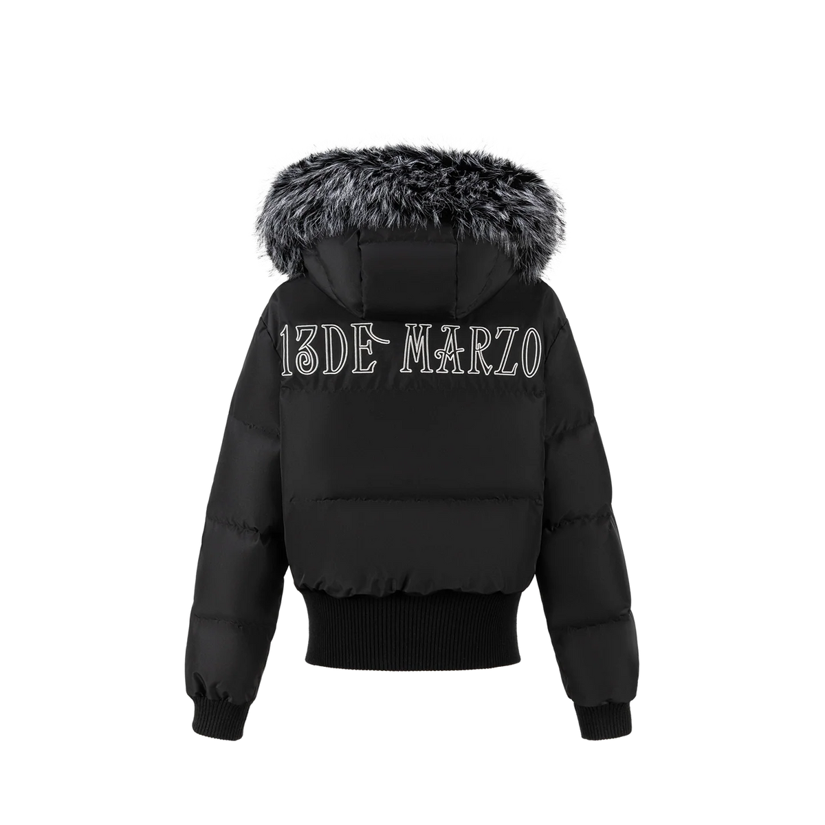13DE MARZO Doozoo Short Down Jacket Black
