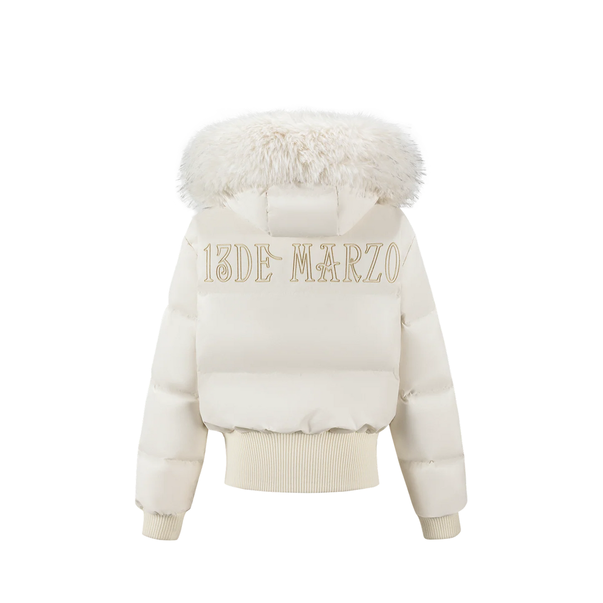 13DE MARZO Doozoo Short Down Jacket Beige