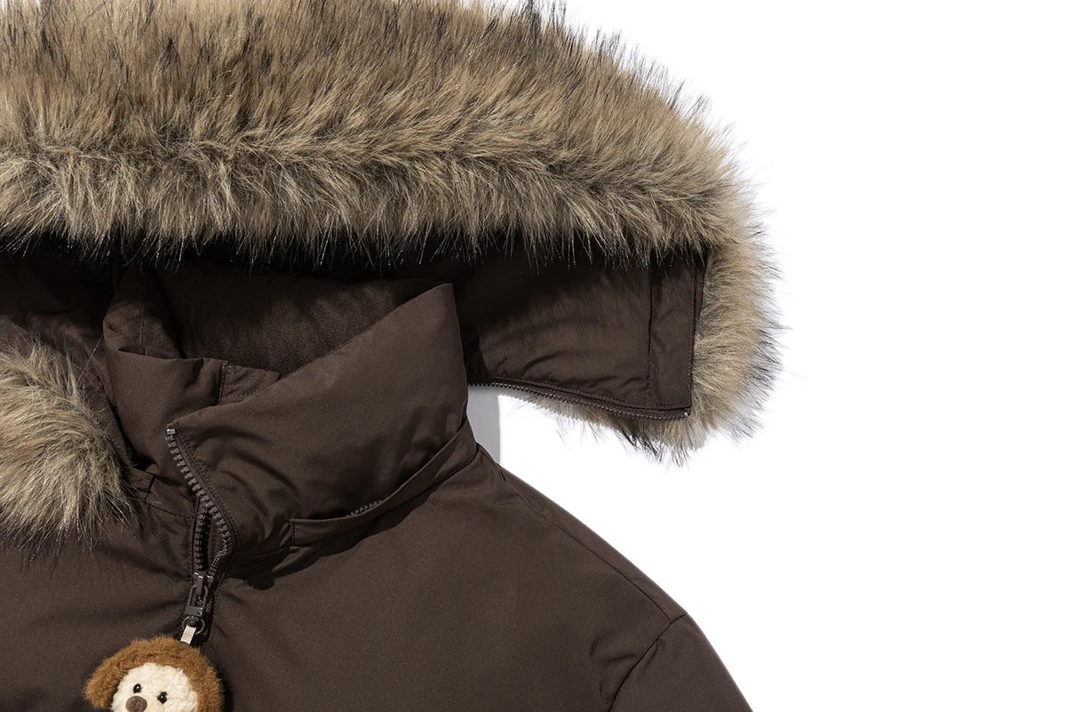 13DE MARZO Doozoo Short Down Jacket Brown