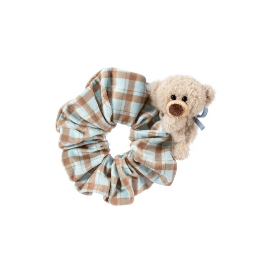 13DE MARZO Bear Plaid Hair Tie