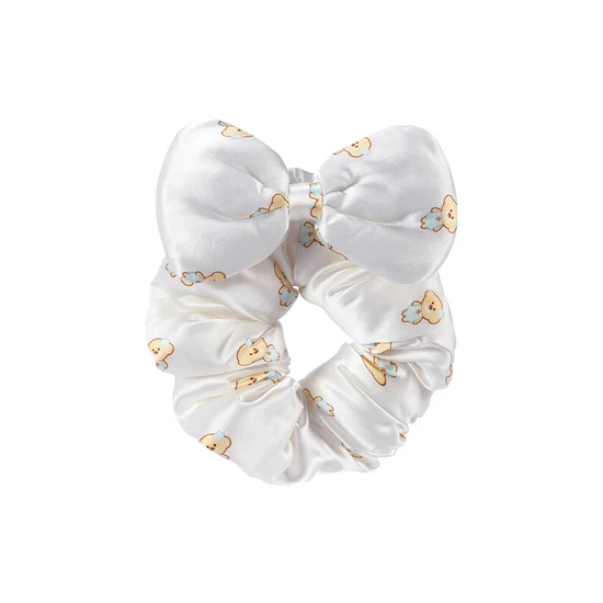 13DE MARZO All-over Bear Print Bow Hair Tie