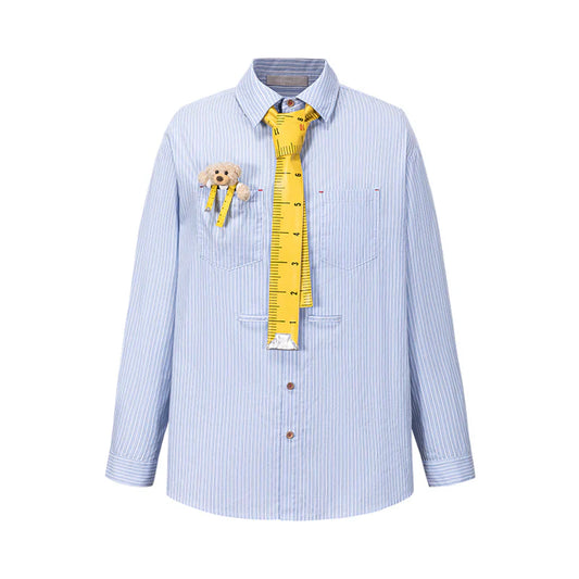 13DE MARZO Tailor Bear Stripe Shirt