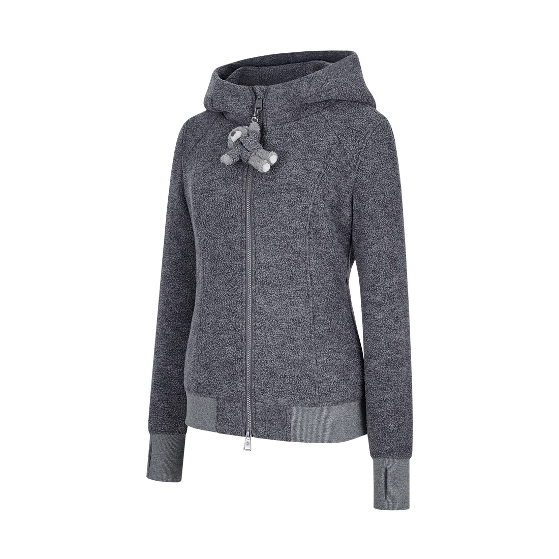 13DE MARZO Slim Fit Fleece Hoodie Dark Grey