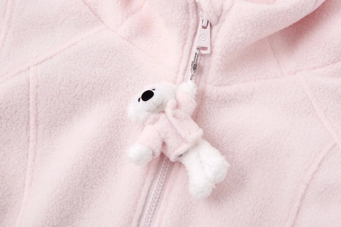 13DE MARZO Slim Fit Fleece Hoodie Pink