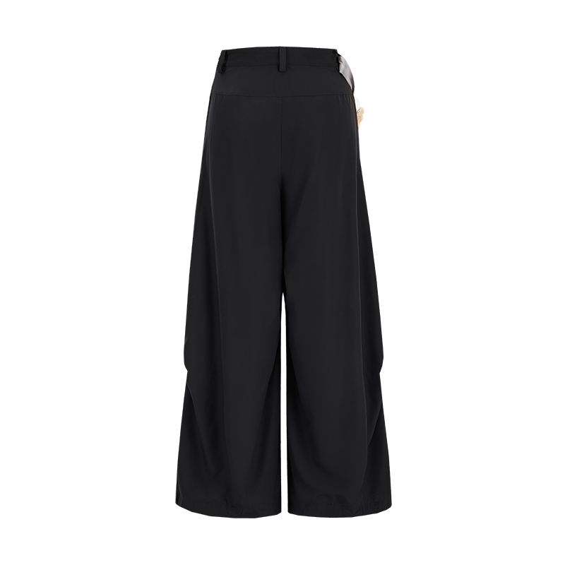 13DE MARZO Tie Belt Trousers Black