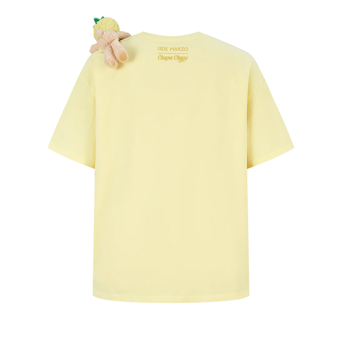 13DE MARZO Bear Graphic Lollipop Tee Yellow