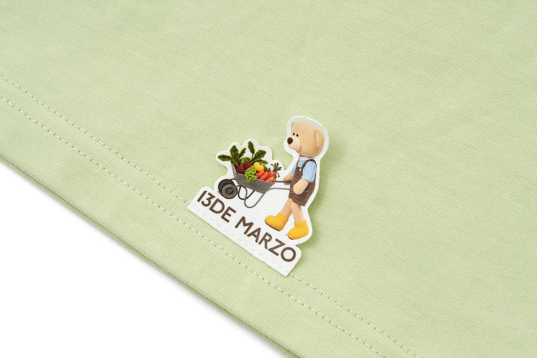 13DE MARZO Valley Pumpkin Print T-shirt Green