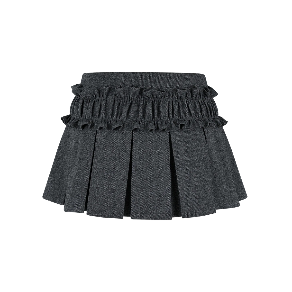 13DE MARZO Luminous Doozoo Lace Pleated Dress Dark Grey