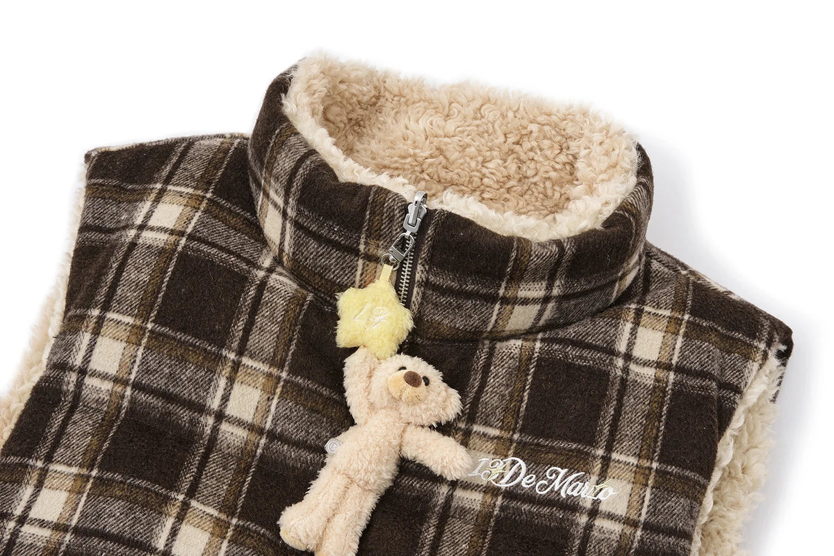 13DE MARZO Luminous Bear Reversible Down Vest