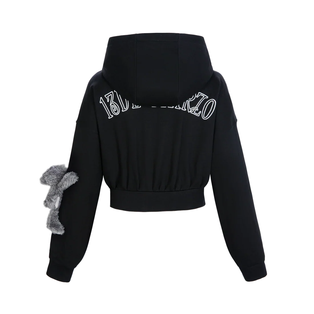 13DE MARZO Doozoo Sports Zipped Hoodie BLACK