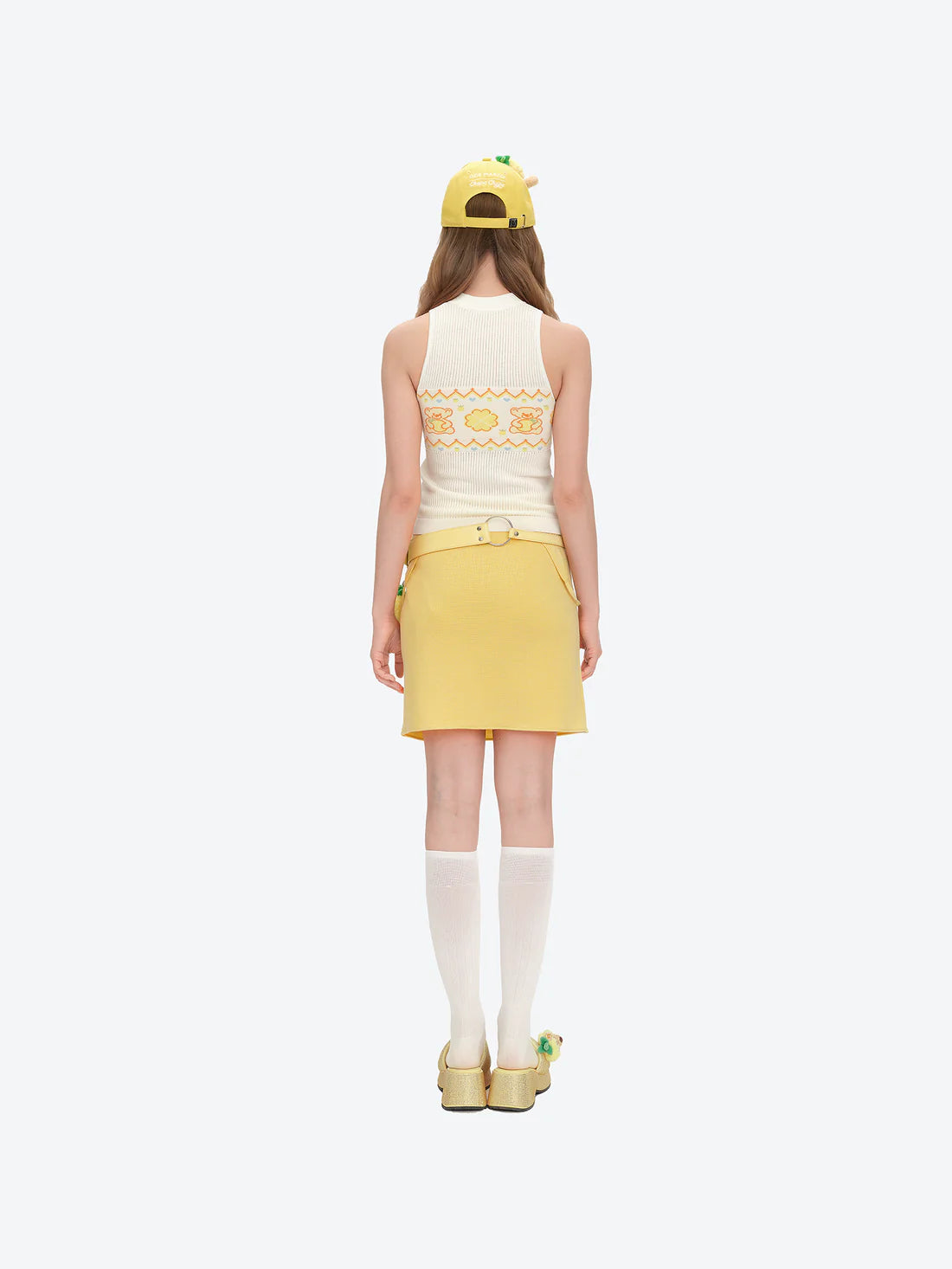 13DE MARZO Lollipop Bear Baseball Cap Yellow