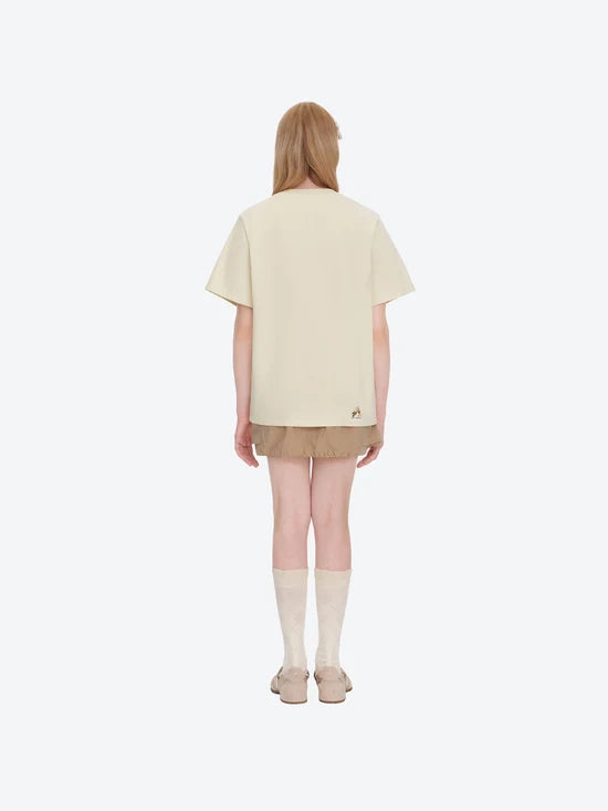 13DE MARZO Valley Pumpkin Print T-shirt Almond