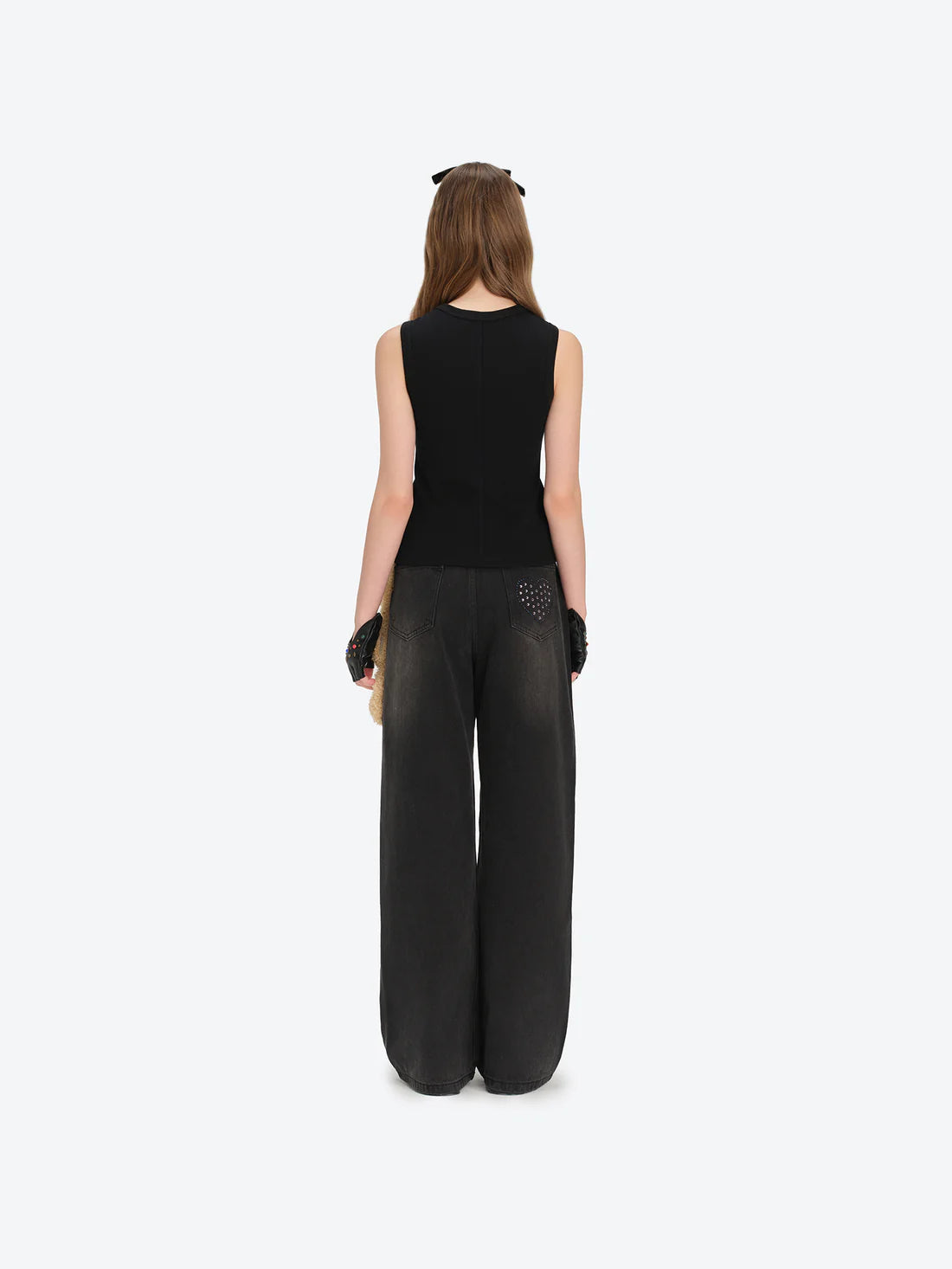 13DE MARZO Bear Base Vest Black