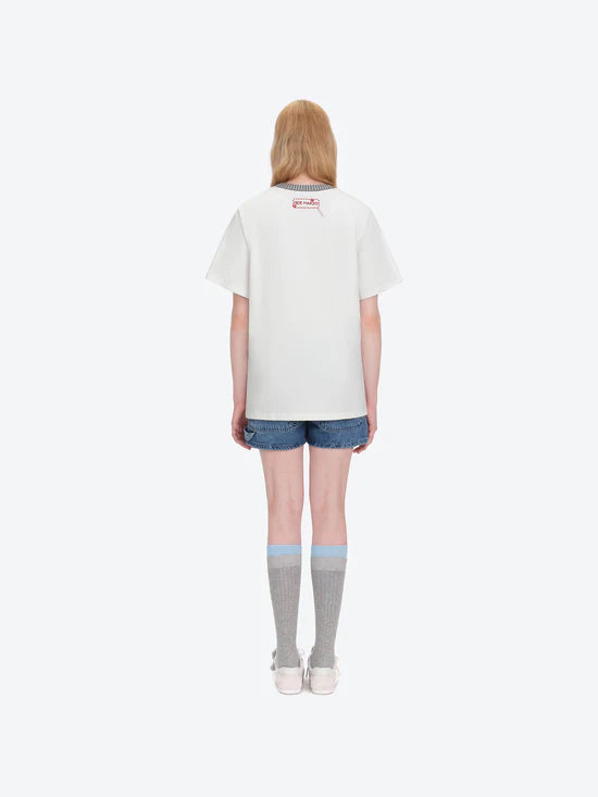 13DE MARZO Rocking Horse Print T-shirt White