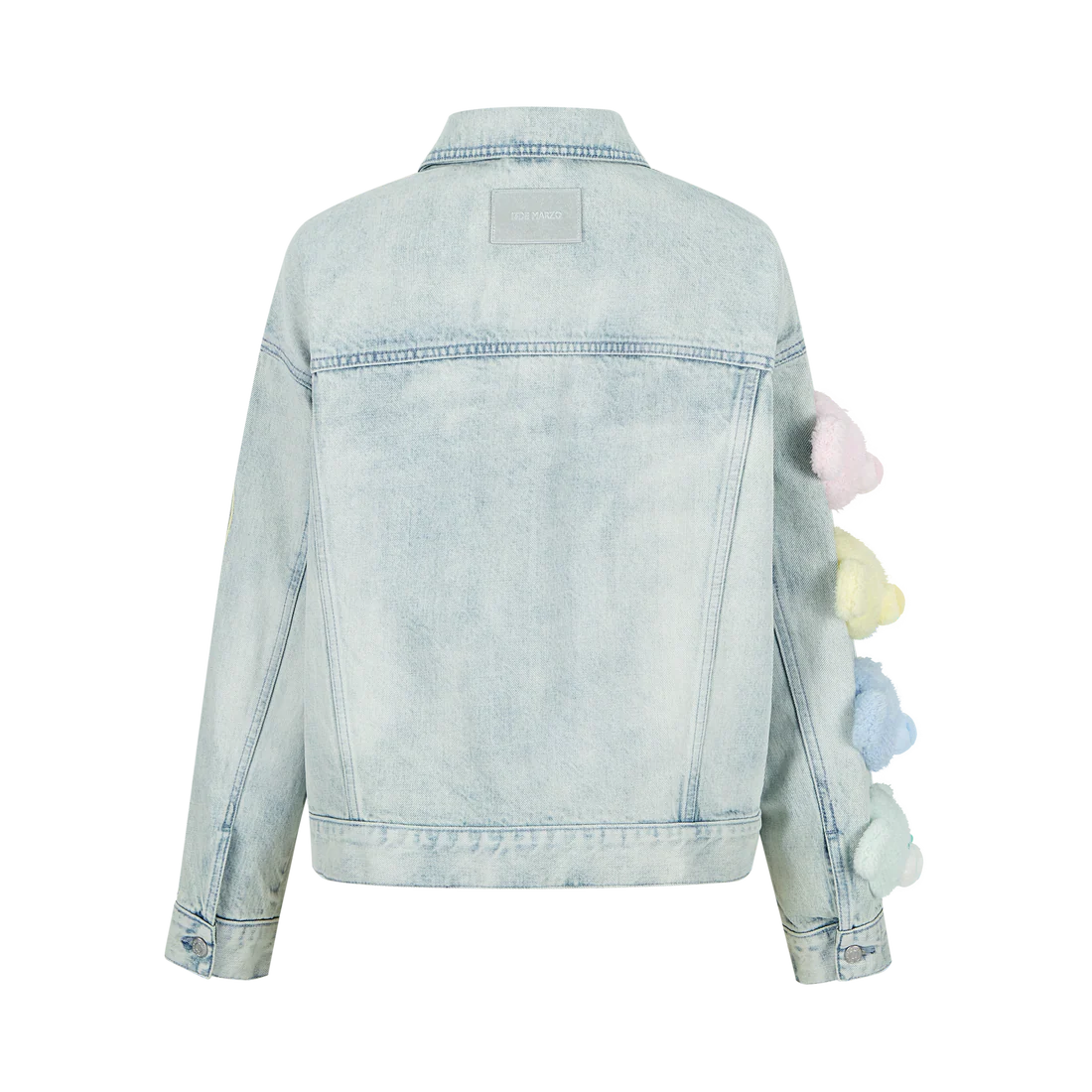 13DE MARZO Rainbow Bear Line Denim Jacket