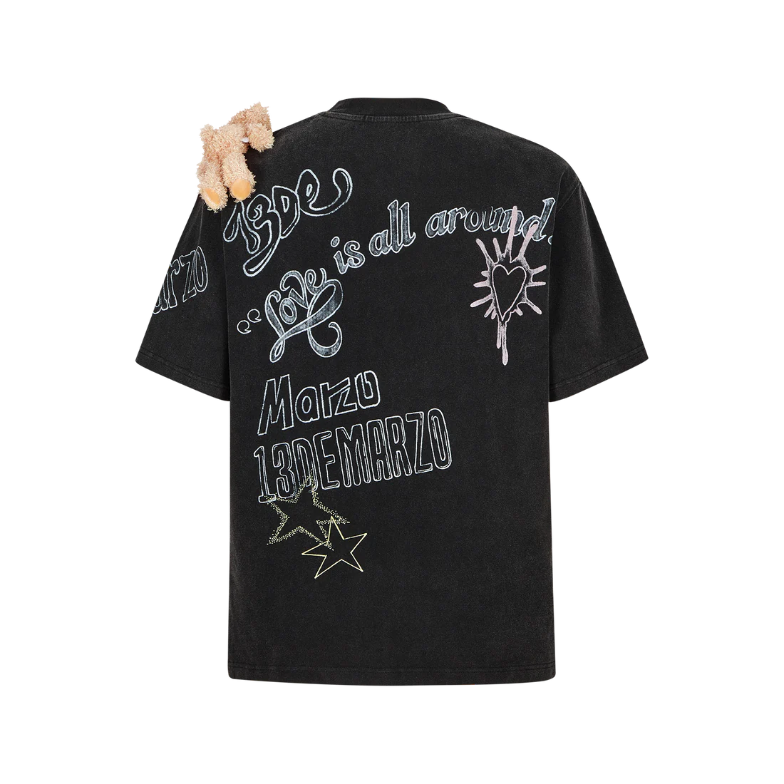 13DE MARZO SLOGAN GRAFFITI T-SHIRT
