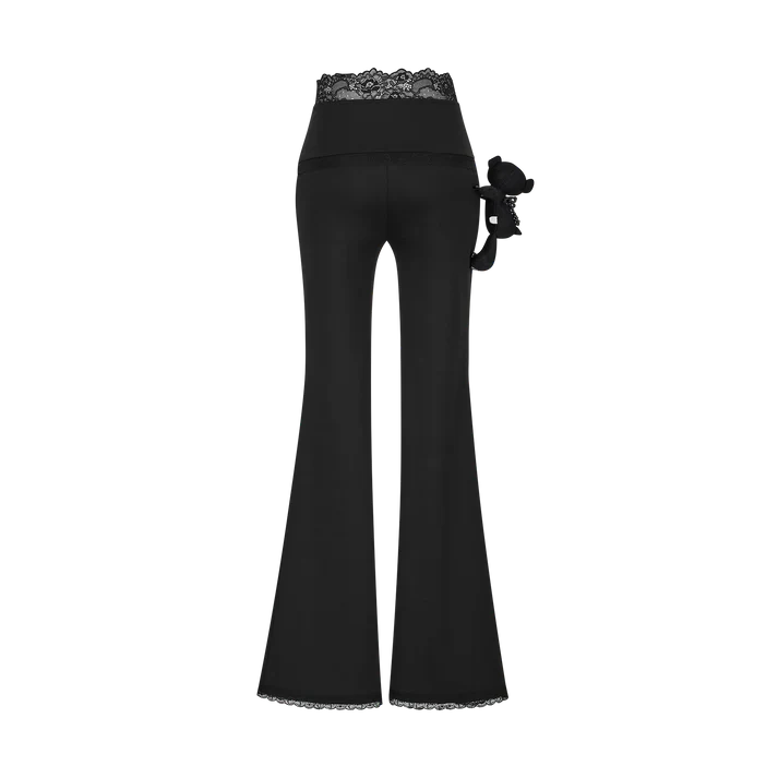 13DE MARZO Bear Lacy Flare Pants