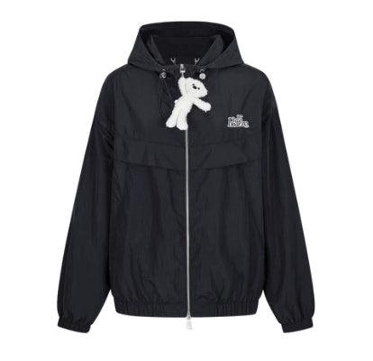 13DE MARZO BEAR THIN TRAINER COAT Black