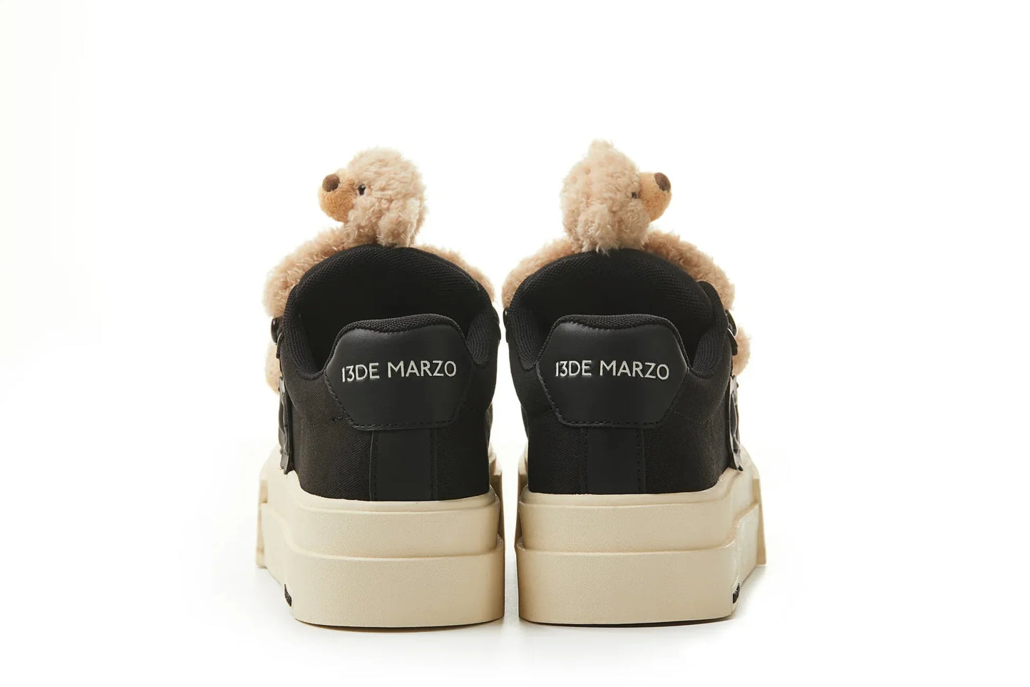 13 DE MARZO BEAR PLATFORM SNEAKERS IN BLACK