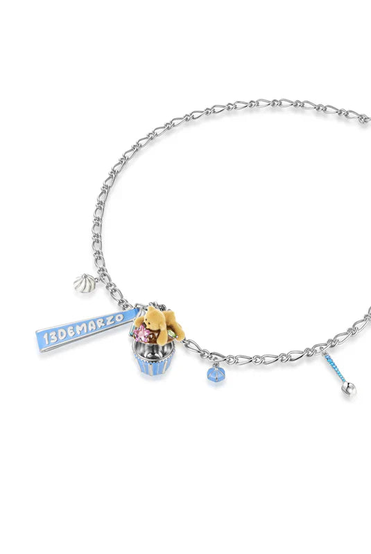 13DE MARZO Bear Cupcake Necklace