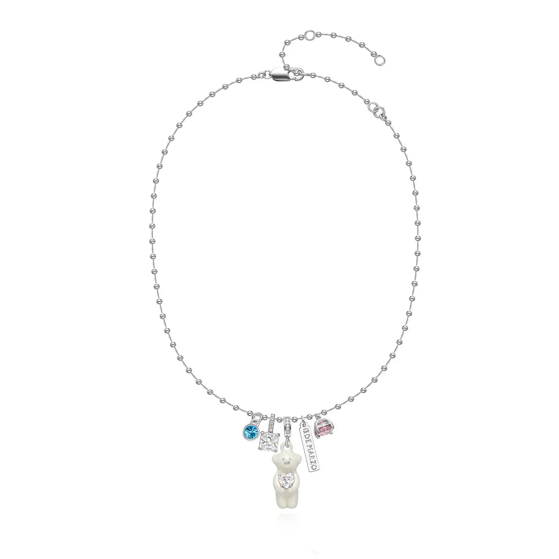 13DE MARZO Pearl Bear Necklace