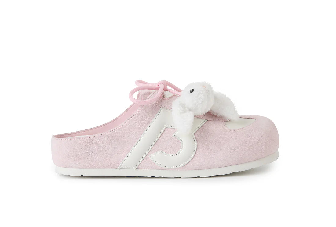 13DE MARZO Plush Bear Mules Pink
