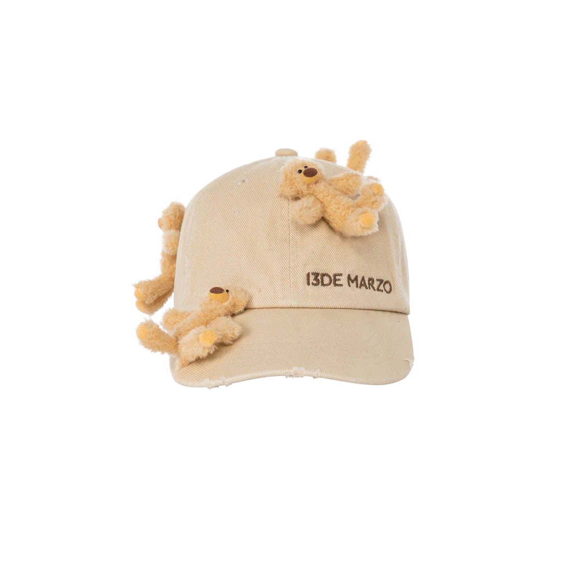13DE MARZO Multi Bear Denim Cap KHAKI