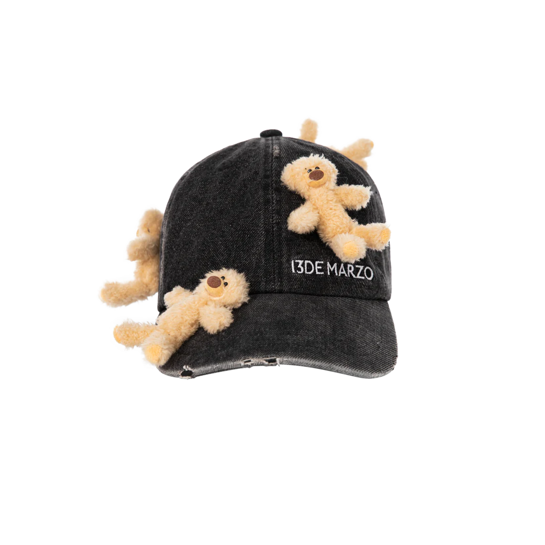 13DE MARZO MULTI BEAR DENIM CAP BLACK
