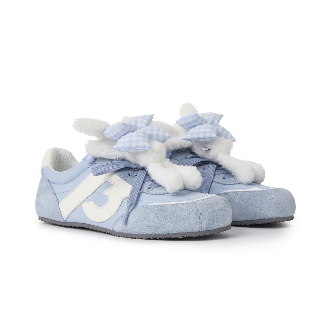 13DE MARZO Bear Plush Sneakers Blue