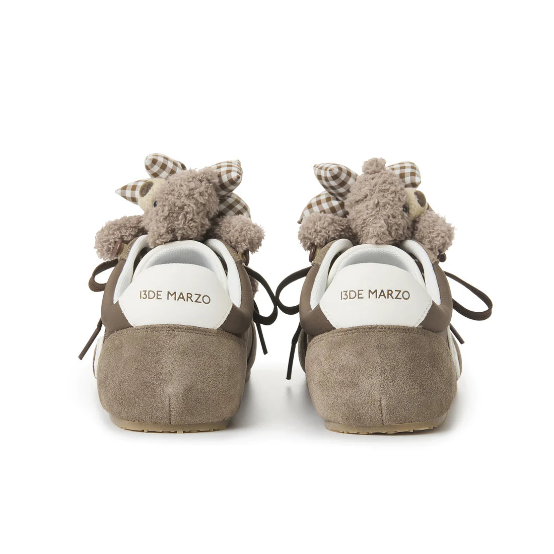 13DE MARZO Bear Plush Sneakers Brown