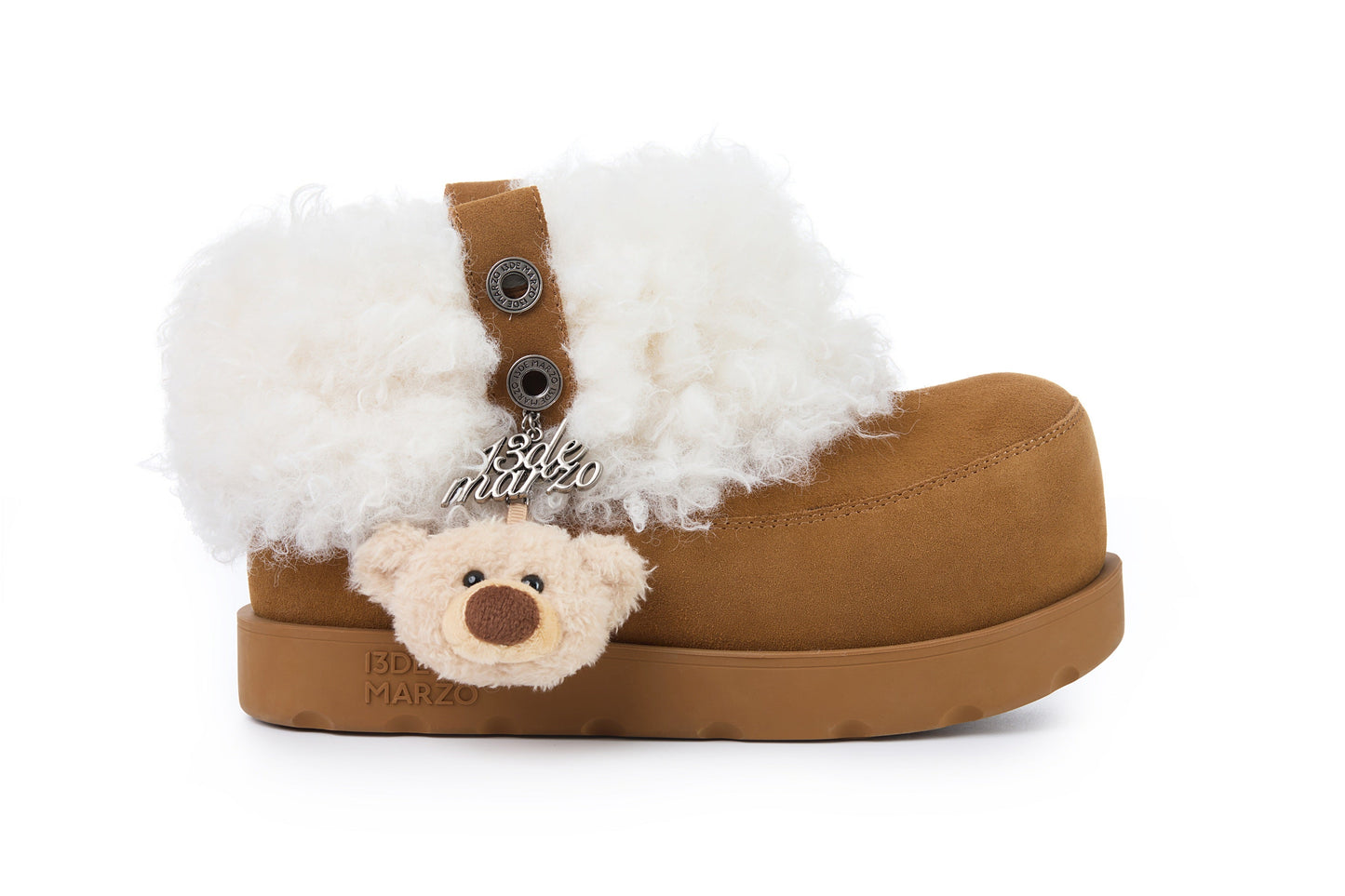 13DE MARZO Lower Fuzzy Snow Boots Khaki