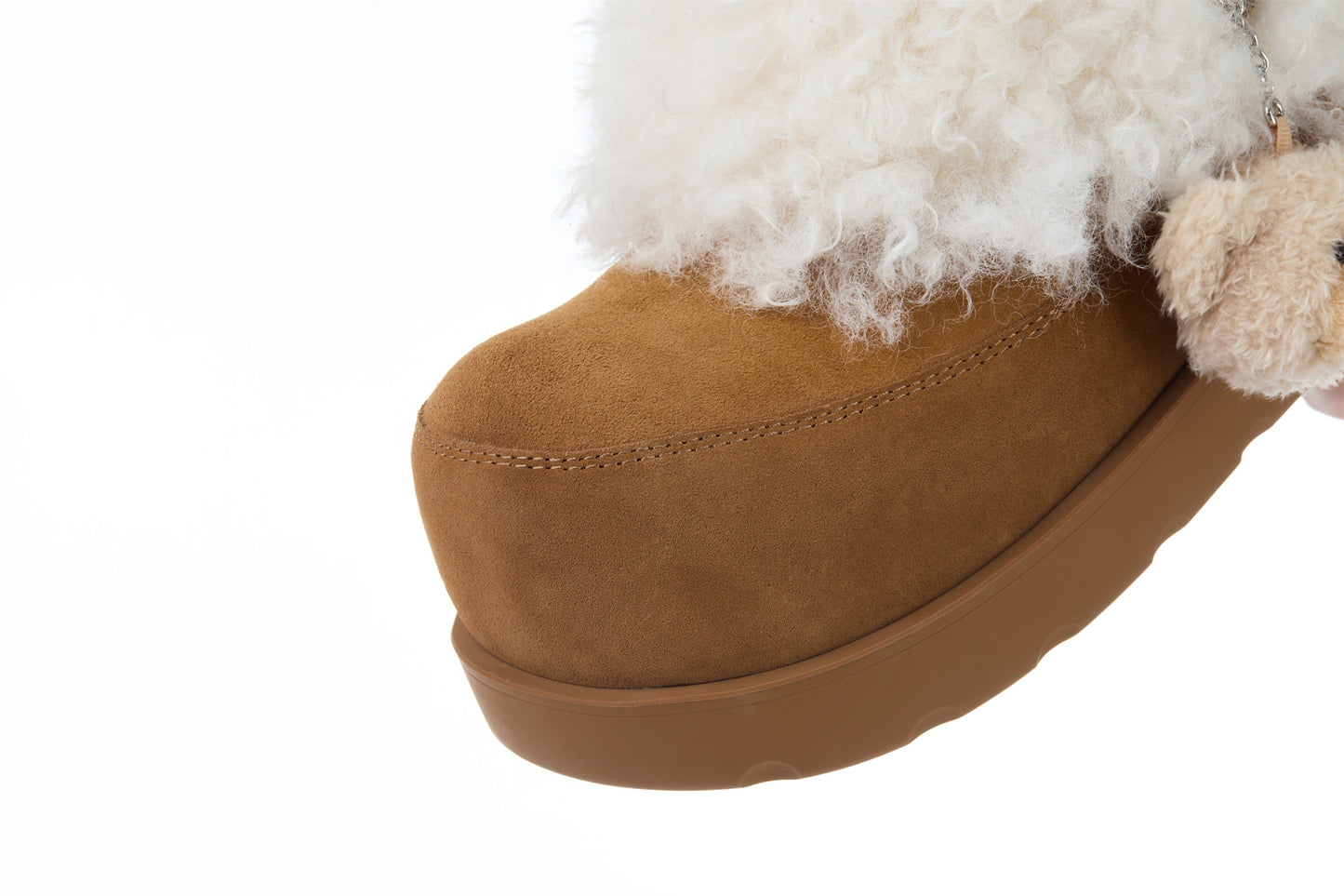 13DE MARZO Lower Fuzzy Snow Boots Khaki