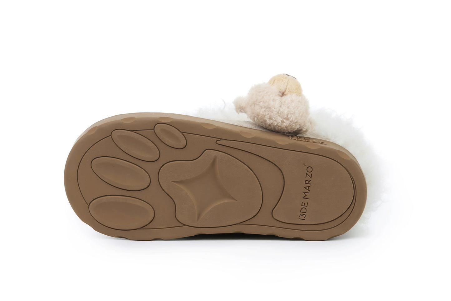 13DE MARZO Lower Fuzzy Snow Boots Beige