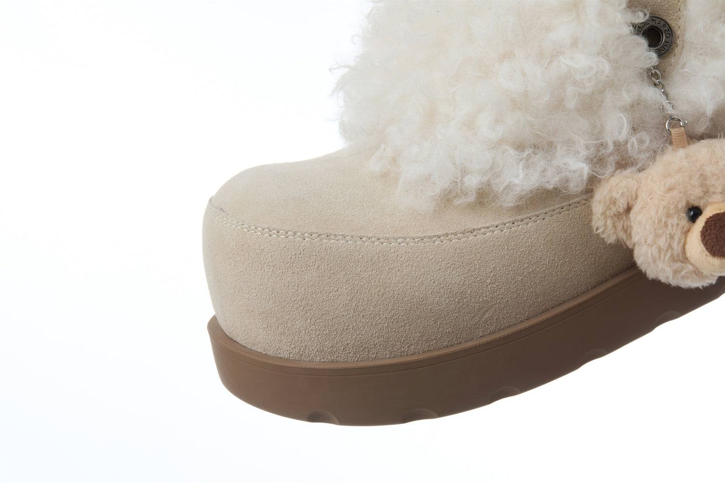 13DE MARZO Lower Fuzzy Snow Boots Beige
