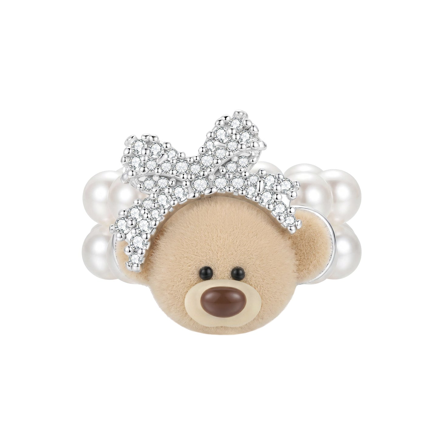 13DE MARZO Bow Bear Elastic Ring